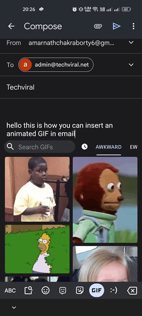 switch to the GIF tab