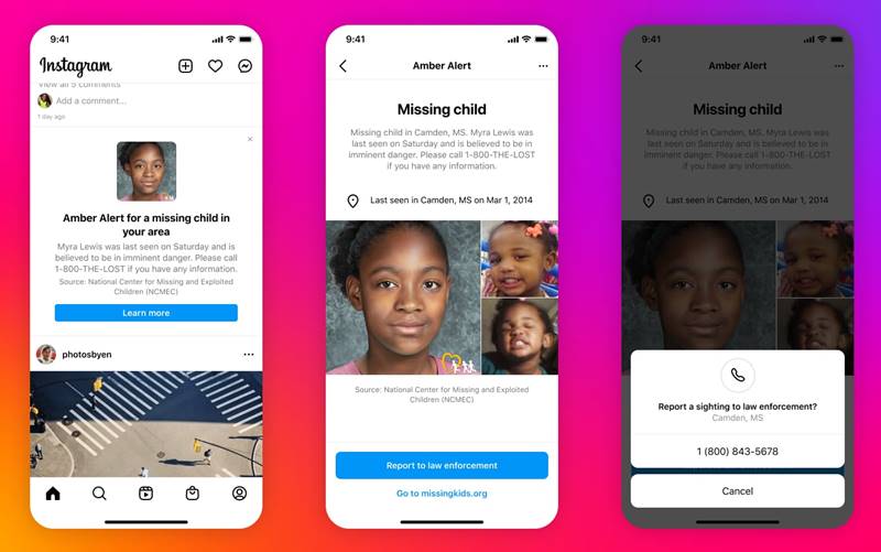 Instagram Added Amber Alerts in Feed to Find Missing Children