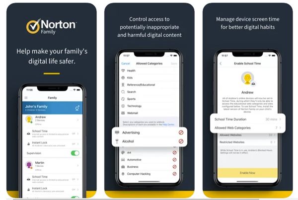 Norton Ailesi Ebeveyn Kontrolü