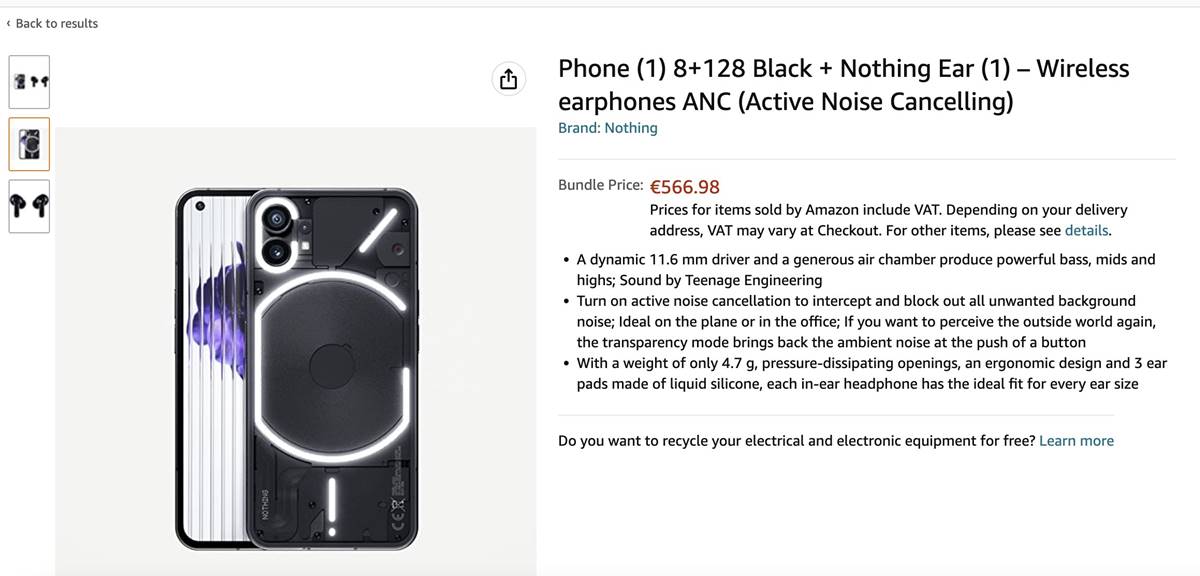 Nothing Phone 1 Leaked Pricing