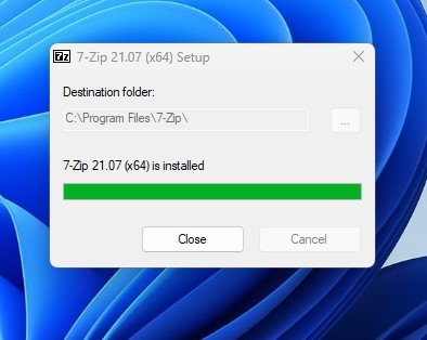 download & install 7-Zip