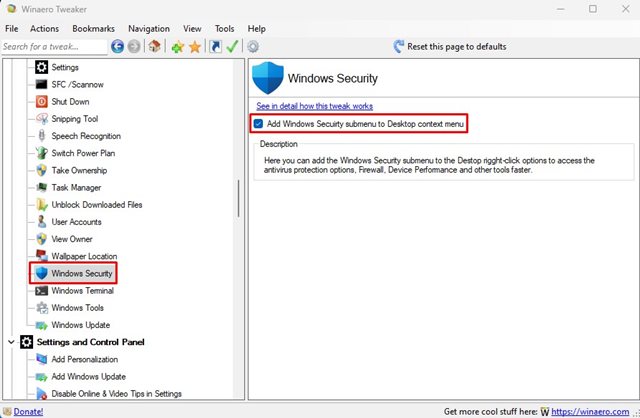 'Add Windows Security submenu to Desktop context menu'