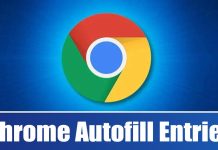 Add or Remove Google Chrome Autofill Entries