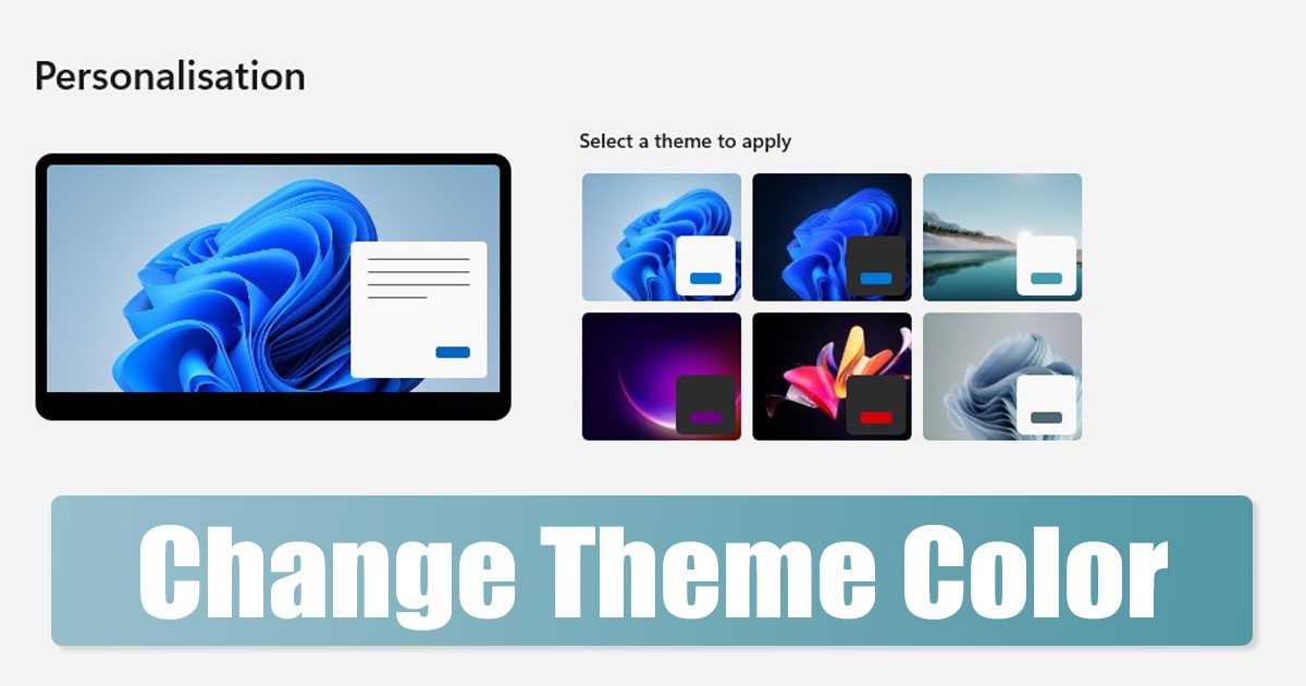 How to Change Theme Color Scheme in Windows 11
