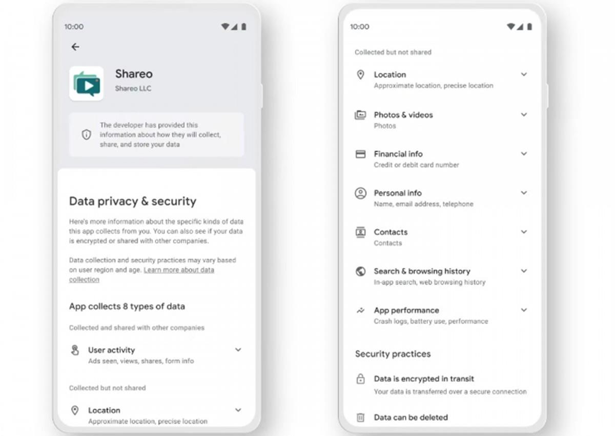 Google Play Store Replaced App Permission Section With New Data Safety