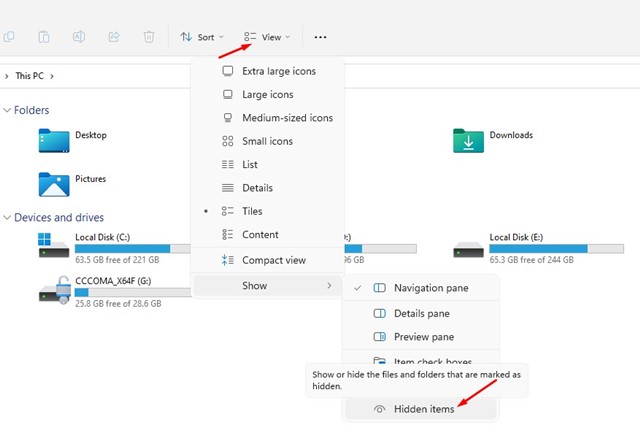 Hide Files, Folders & Drives in Windows 11