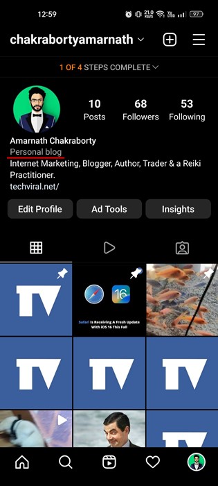 How to Convert Profile to Personal Blog on Instagram - 69