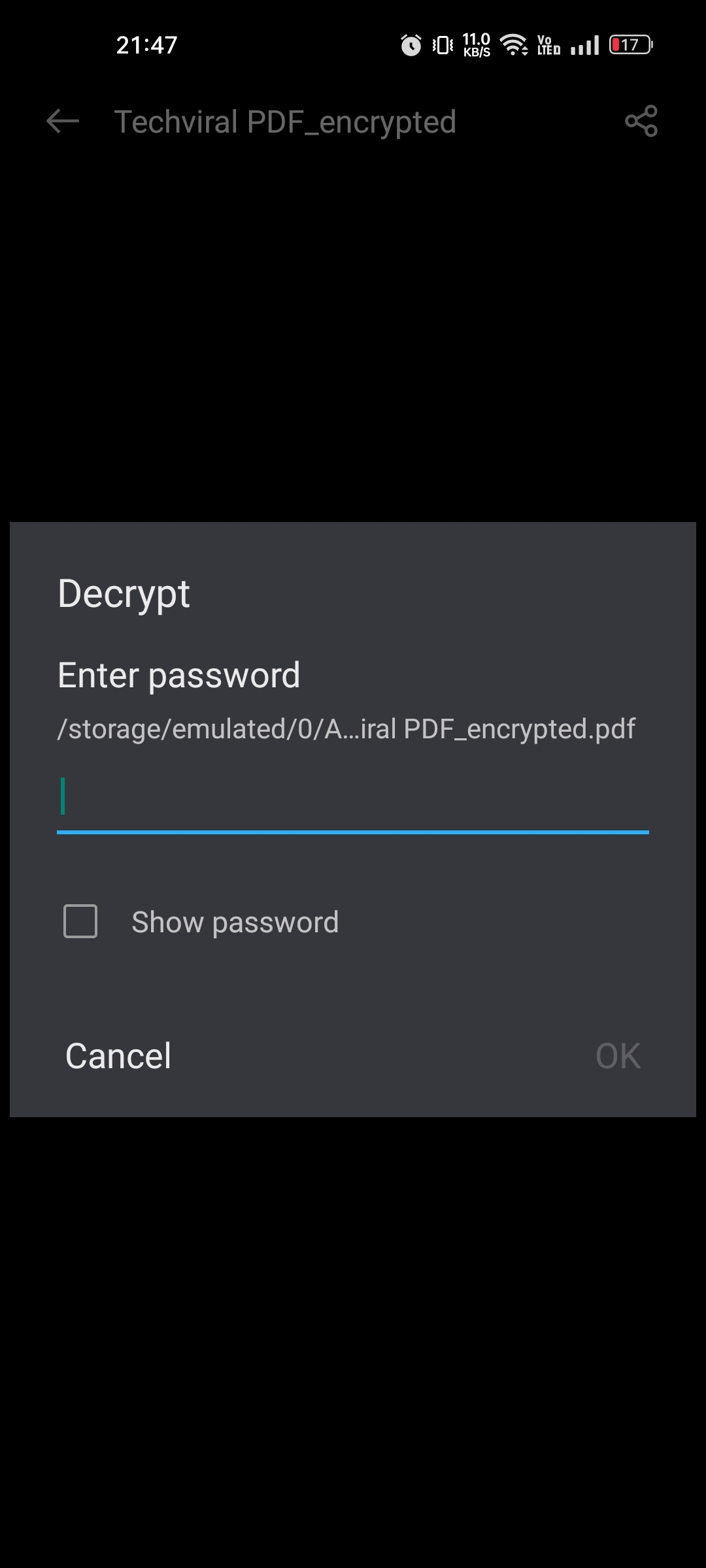 password protect your PDF file