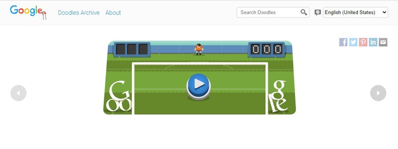 Fußball (Google Doodle Archiv)
