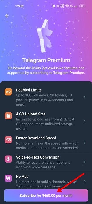 How to Subscribe to Telegram Premium - 90