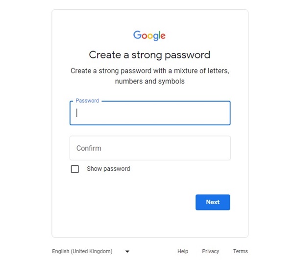 create a Google account