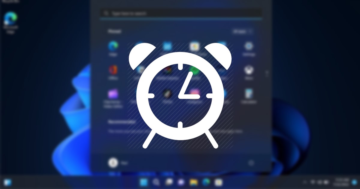 Set Alarms & Timers in Windows 11
