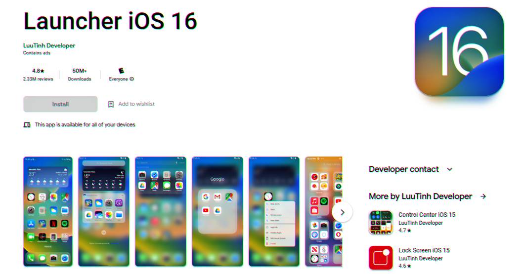 iOS 16 Temalı Android Launcher Artık Çok Popüler