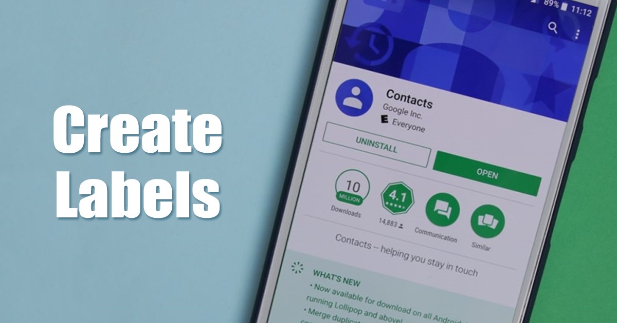 Create and Use Labels in Google Contacts
