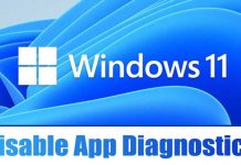 Disable App Diagnostics in Windows 11