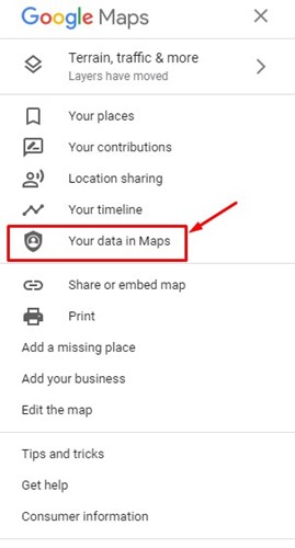 Twoje dane w Mapach