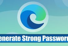 Generate Strong Passwords with Microsoft Edge