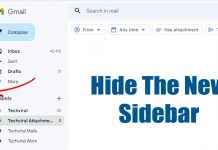 hide the Google Meet and Chat Sidebar in Gmail