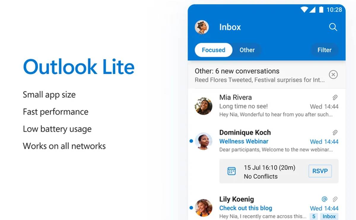 Microsoft Launched Outlook Lite App For Android Users