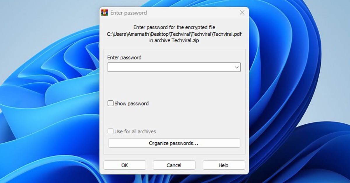 How to Password Protect ZIP files on Windows 11