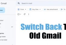Switch Back to Old Gmail View
