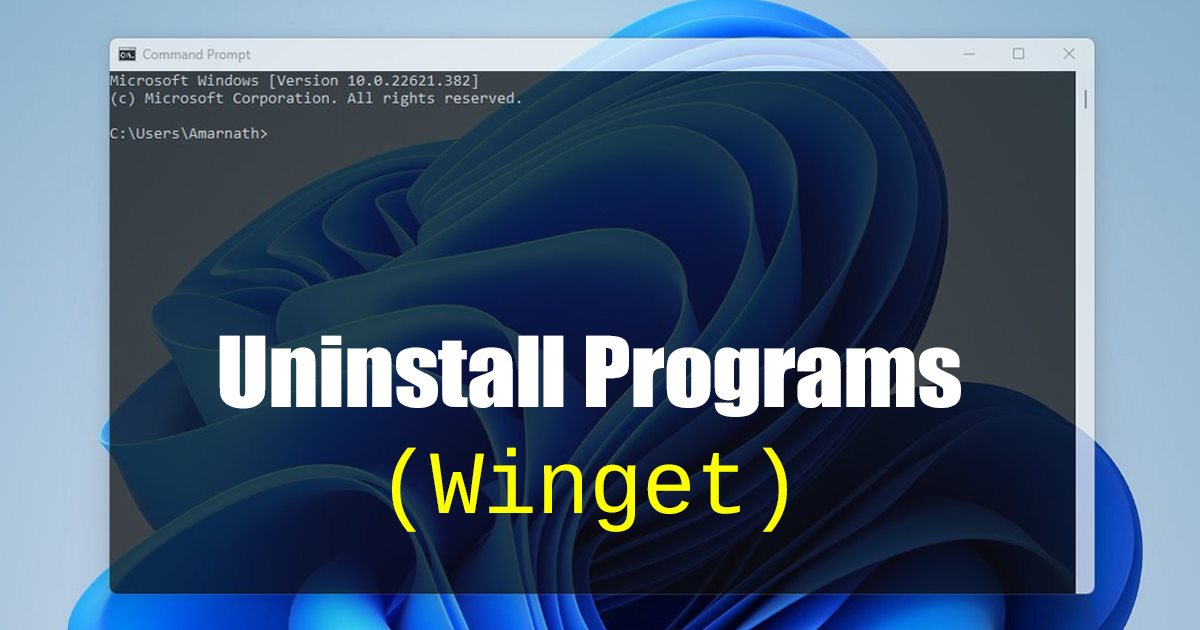 Uninstall Software on Windows 11 Using Winget Command