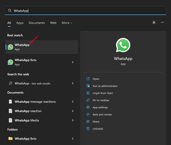 Use Message Reaction on WhatsApp Desktop