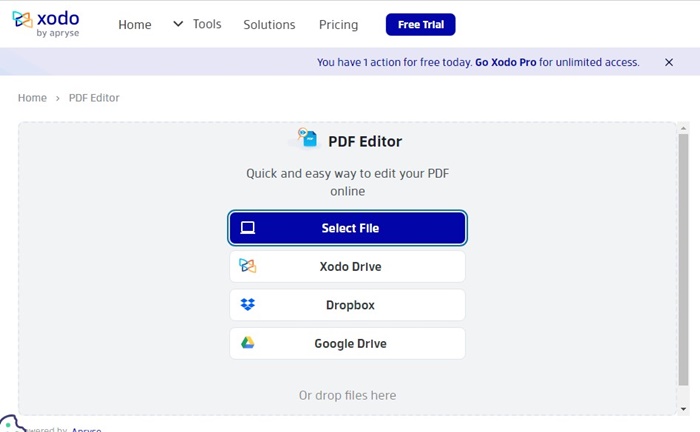 Xodo PDF editor