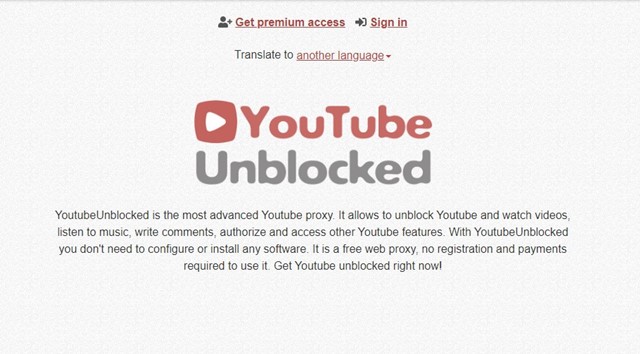 YouTube odblokowany