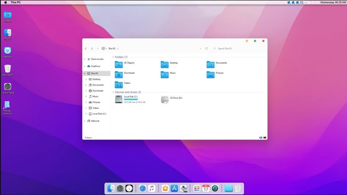 macOS-tema för Windows 11