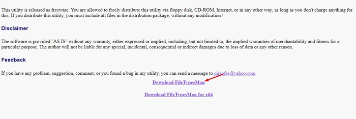 download & install FileTypesMan