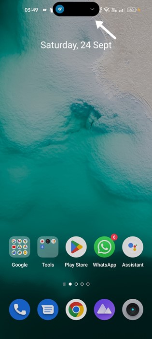 iPhone type Dynamic Island on Android