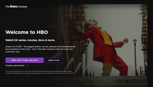 Get HBO Free Trial on The Roku Channel