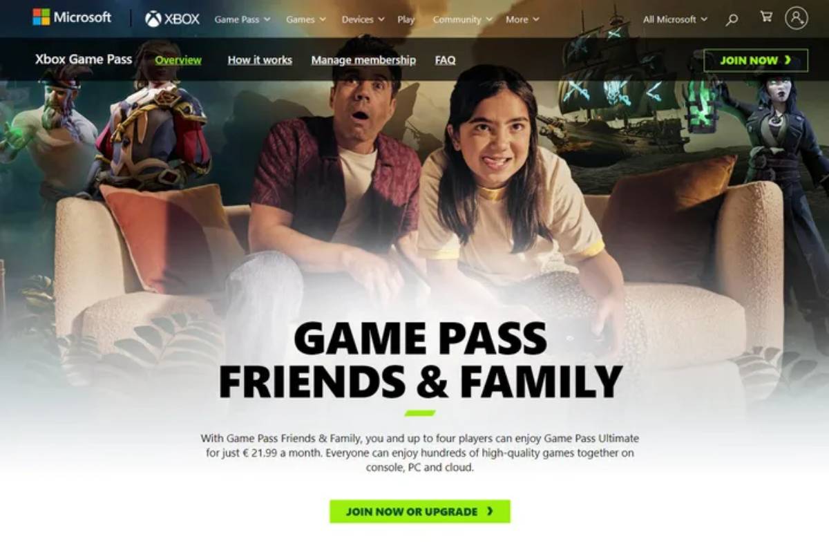 Microsoft Revealed New Xbox Game Pass Plan Friends & Family