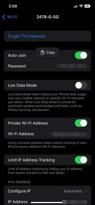 See Connected WiFi Password in iPhone