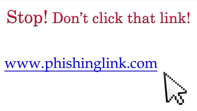 Don't click on suspicious links on the Emails