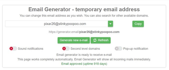 Generator.email
