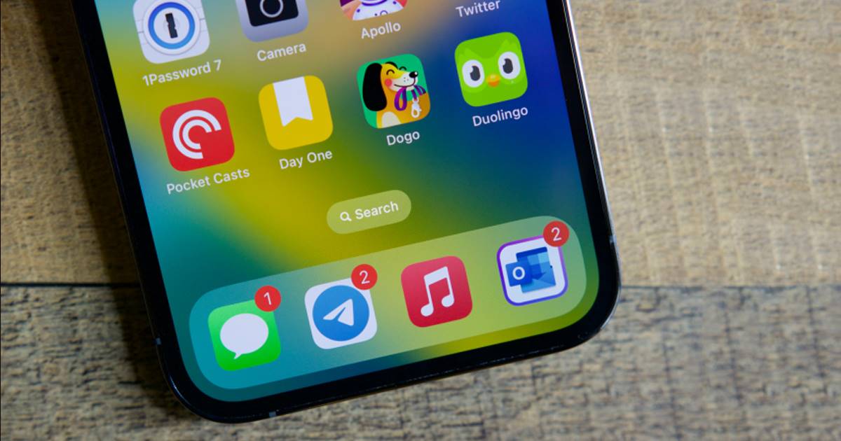 iOS 16: Slik fjerner du startskjermsøkeknappen på iPhone
