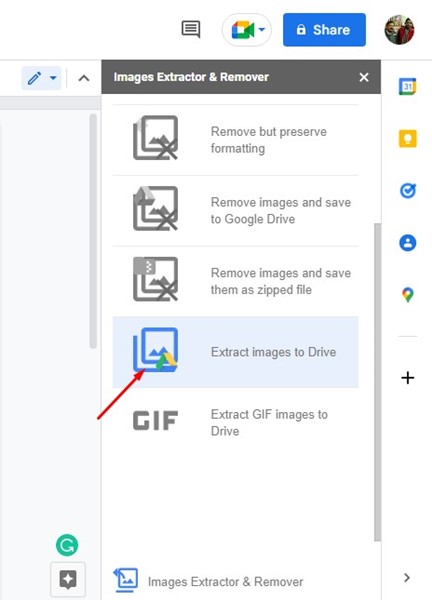 Extract Images to Drive