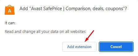 fügen Sie Avast SafePrice zu Chrome hinzu
