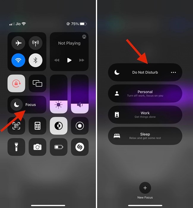 enable Do Not Disturb Mode on your iPhone