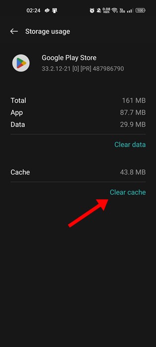 Xóa bộ nhớ cache