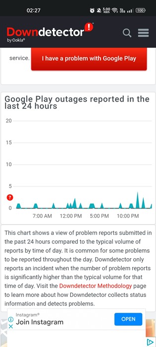 Verifique se os servidores do Google estão inoperantes