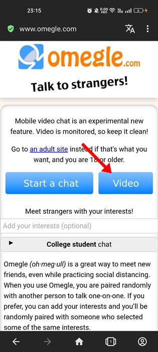 How To Get Omegle On Android