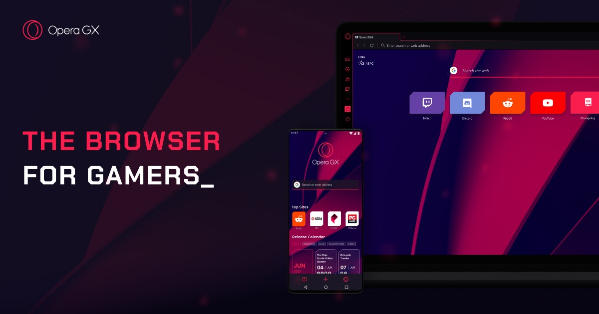 Baixe o Opera GX Gaming Browser para PC e celular