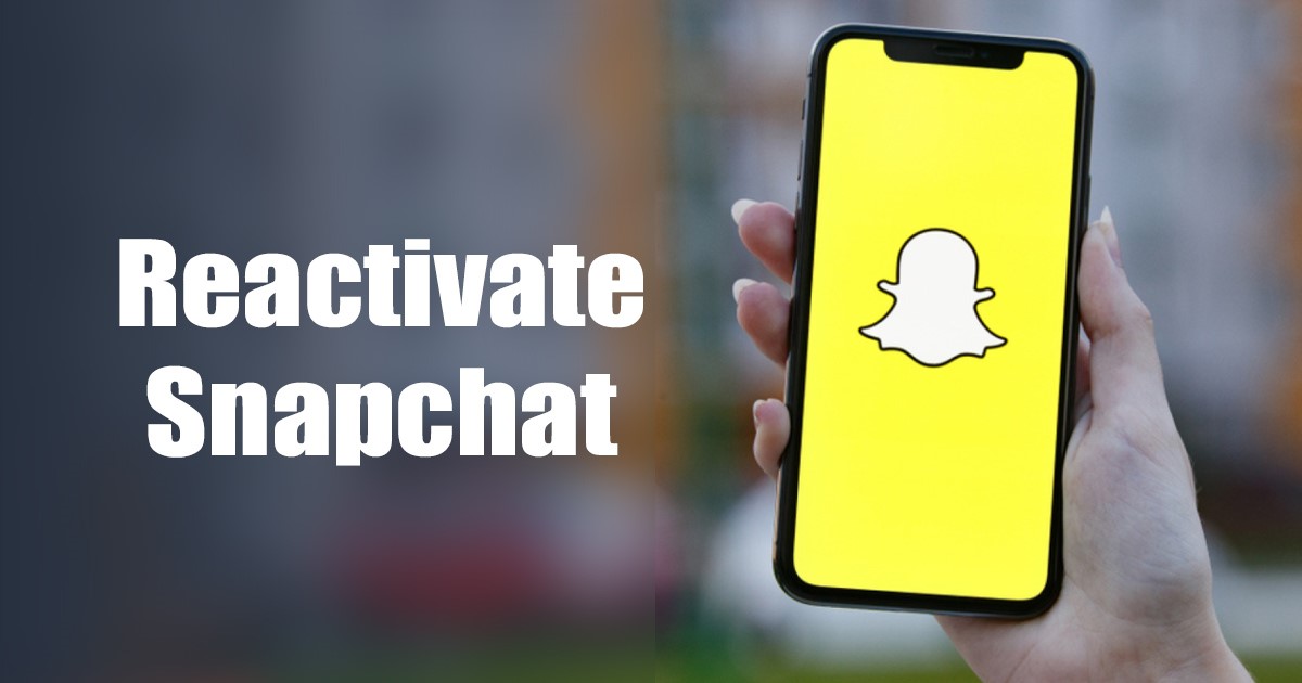 Cómo reactivar la cuenta de Snapchat en 2022