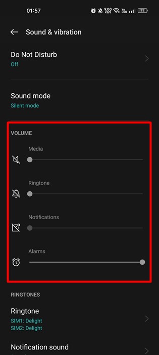 Decrease the Volume of your Phone