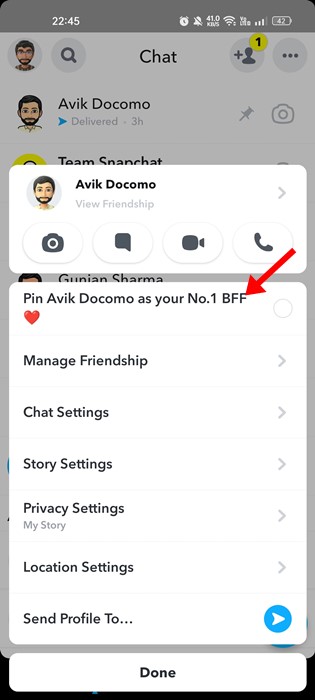 'Pin... as your No. 1 BFF'