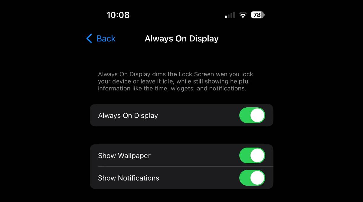 iOS 16.2 Beta 3 presenta nuevas opciones para AOD 