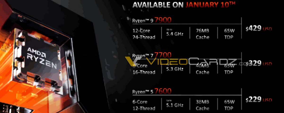 AMD Ryzen 7000 Non X Series Price Leaked Ahead of Its Launch - 75